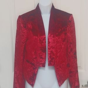New Decree red velvet jacket, size Medium